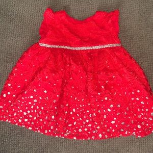 Beautiful red dress, 6/9 months